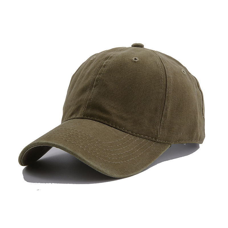 Faded Wash Curved Brim Cotton Cap - Color_08
