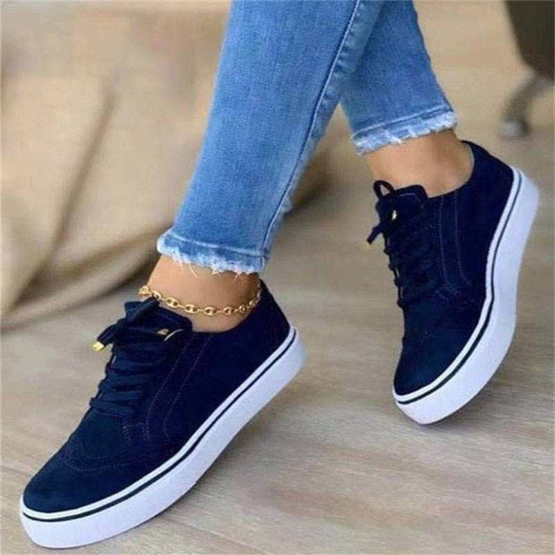 Perforated Brogue Lace-Up Low Top Sneakers