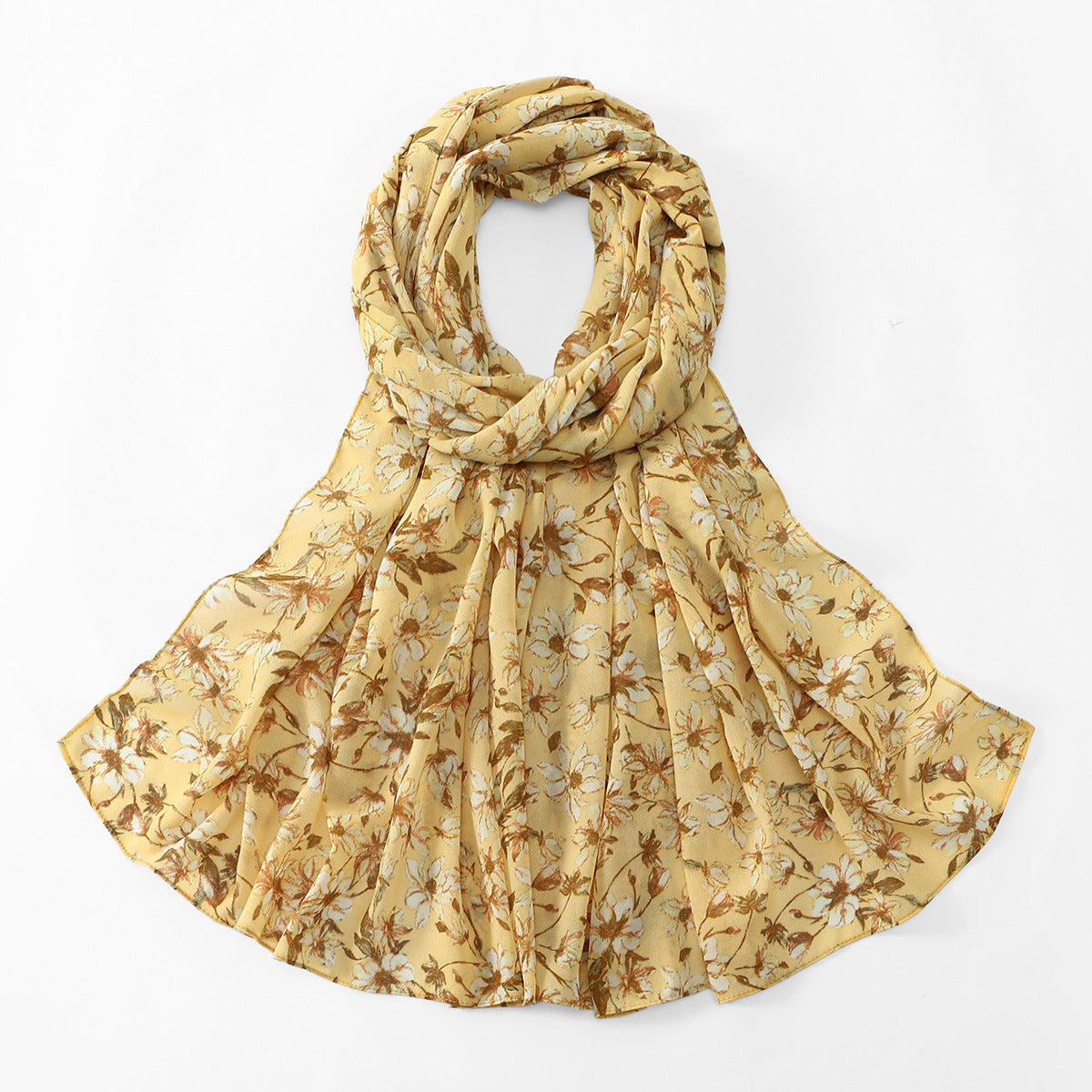 Blossom Print Sheer Long Wrap Scarf - C1
