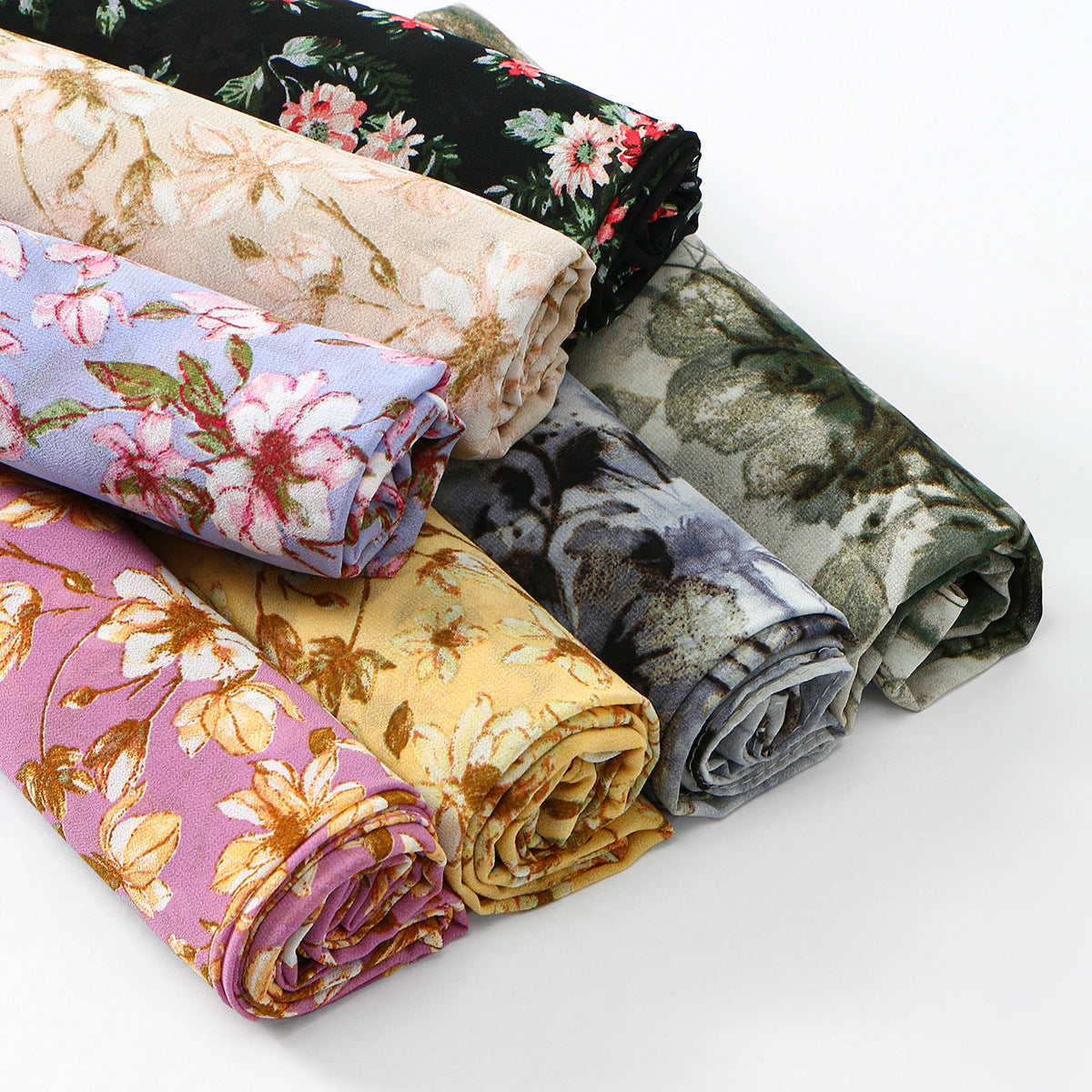 Blossom Print Sheer Long Wrap Scarf - view 2