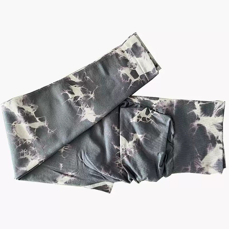 Tie Dye Seamless Ribbed Scrunch Butt Gym Leggings