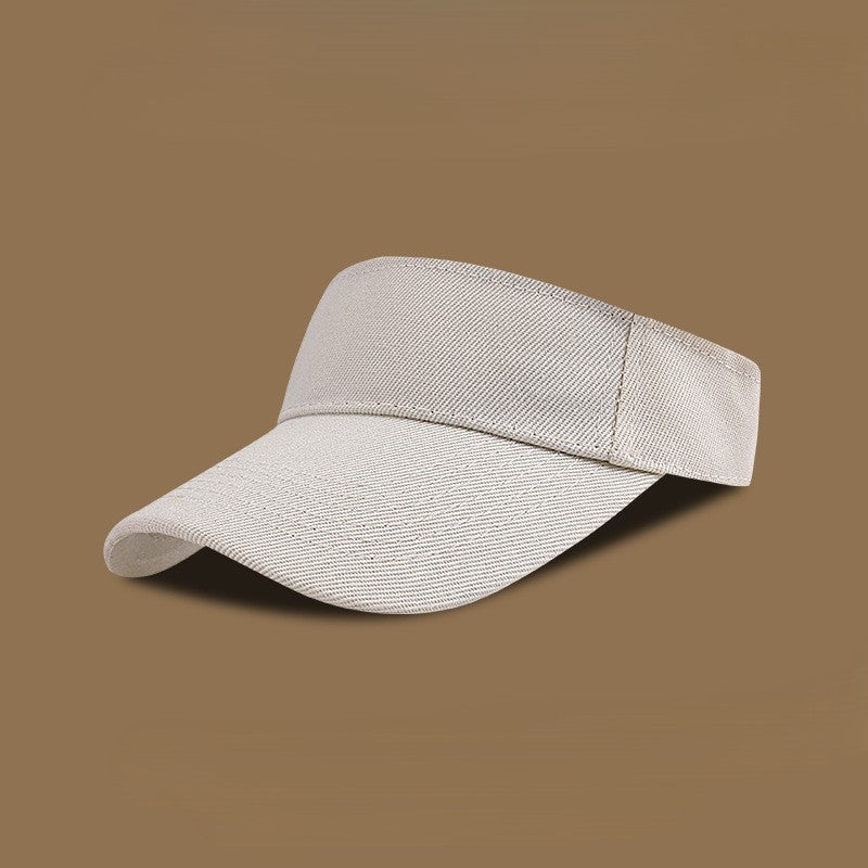 Adjustable Cotton Sun Visor - Beige