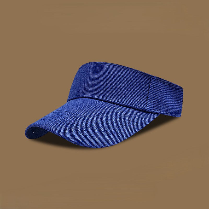Adjustable Cotton Sun Visor - Blue
