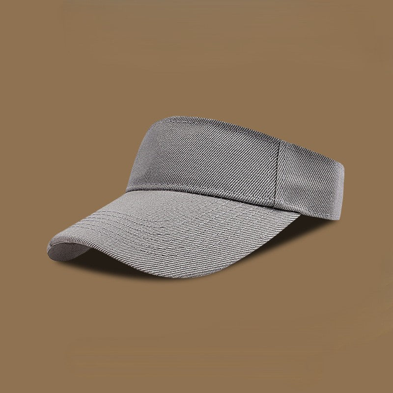 Adjustable Cotton Sun Visor - Gray