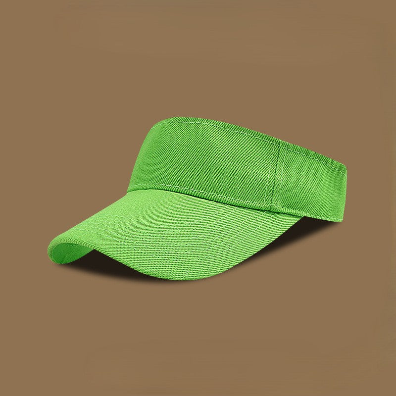 Adjustable Cotton Sun Visor - Green_1