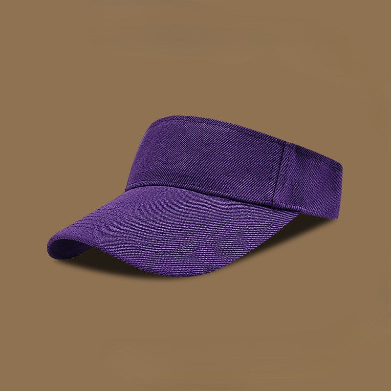 Adjustable Cotton Sun Visor - Purple