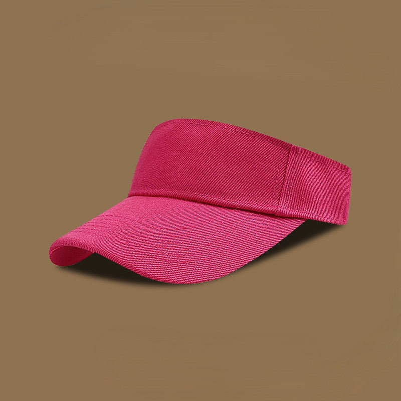 Adjustable Cotton Sun Visor - RoseRed