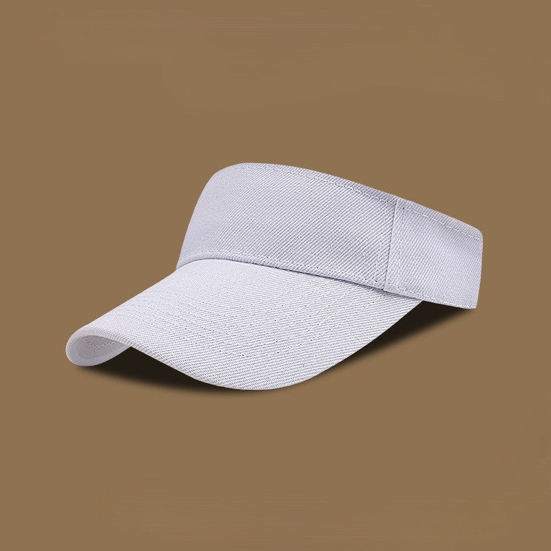 Adjustable Cotton Sun Visor - White