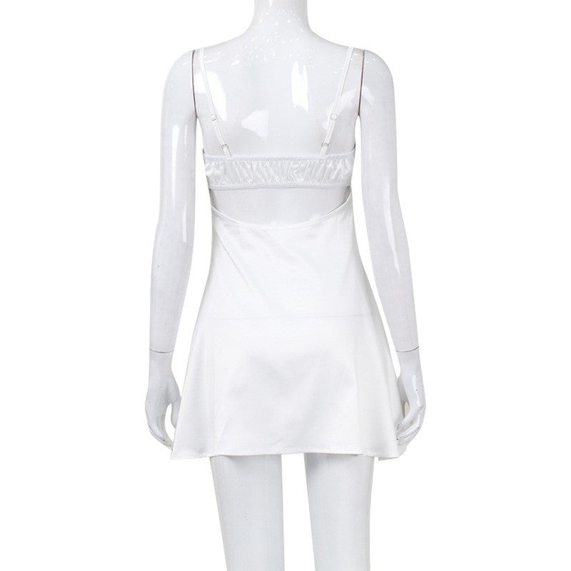 Satin Lace Balconette Cup Mini Slip Dress