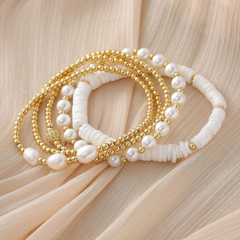Beaded Stretch Bracelet Layering Set - view 1