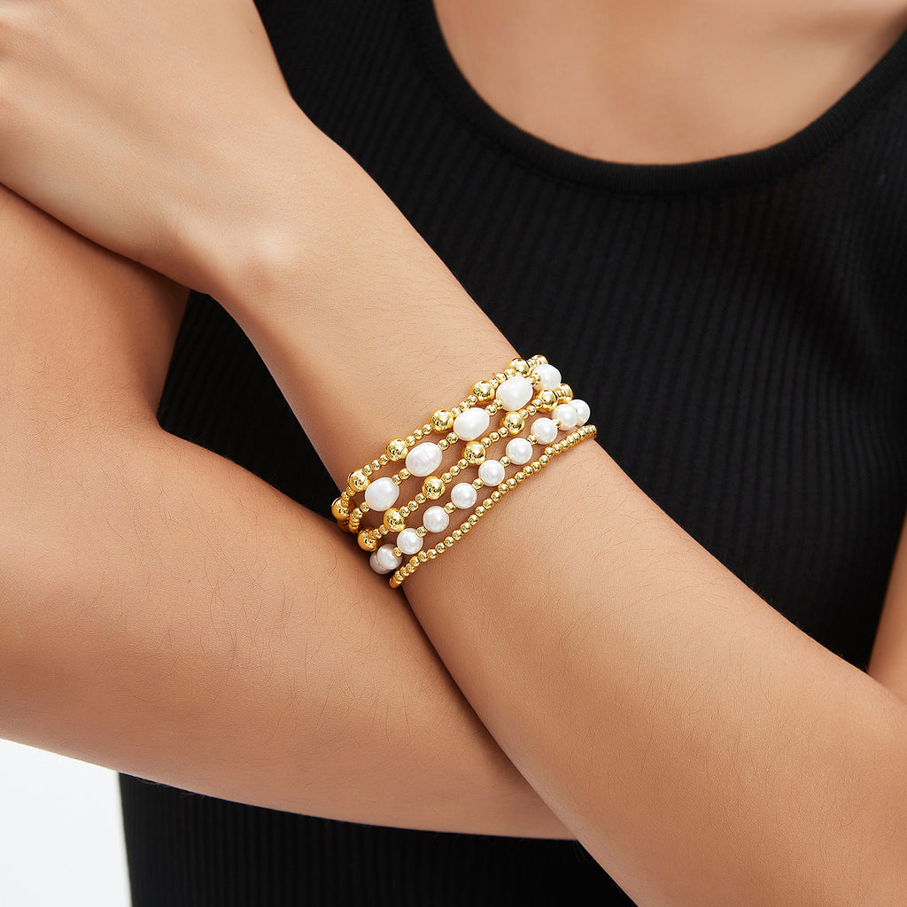 Beaded Stretch Bracelet Layering Set - view 4