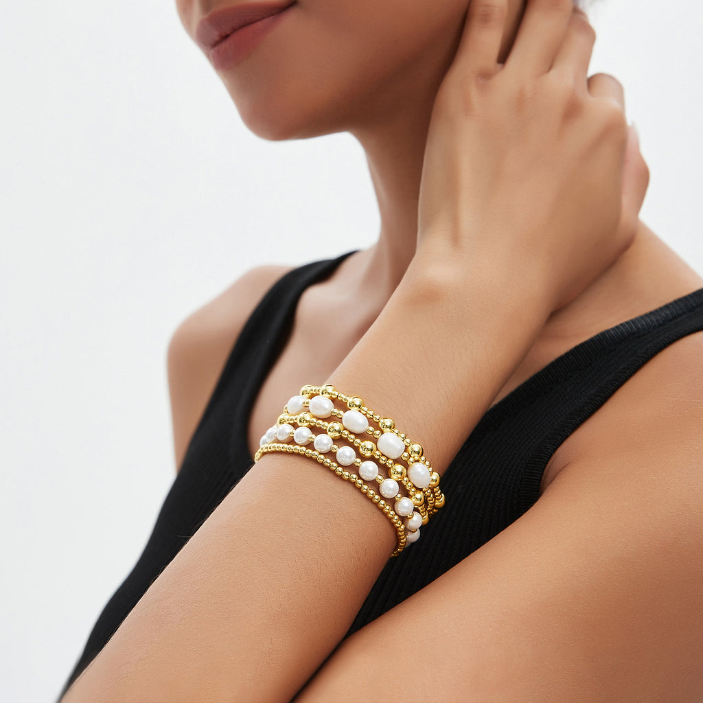Beaded Stretch Bracelet Layering Set - view 5