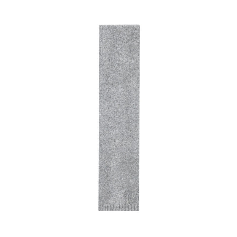 Soft Knit Long Rectangle Winter Scarf - Grey