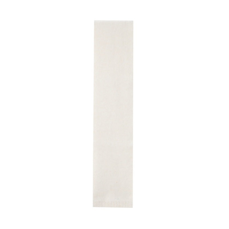 Soft Knit Long Rectangle Winter Scarf - White - 1