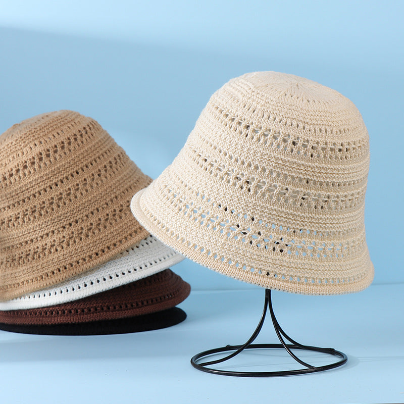 Open Knit Crochet Bucket Hat