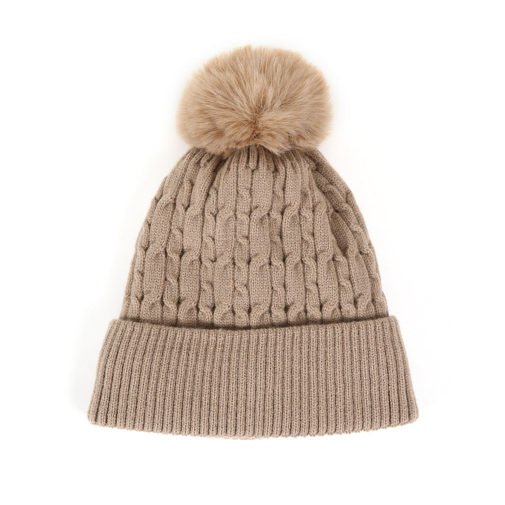 Double Layer Knit Pom Pom Hat - view 4