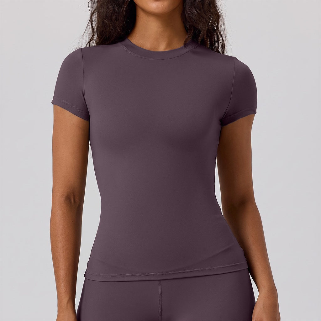 Slim Fit Crew Neck Short Sleeve Workout Tee