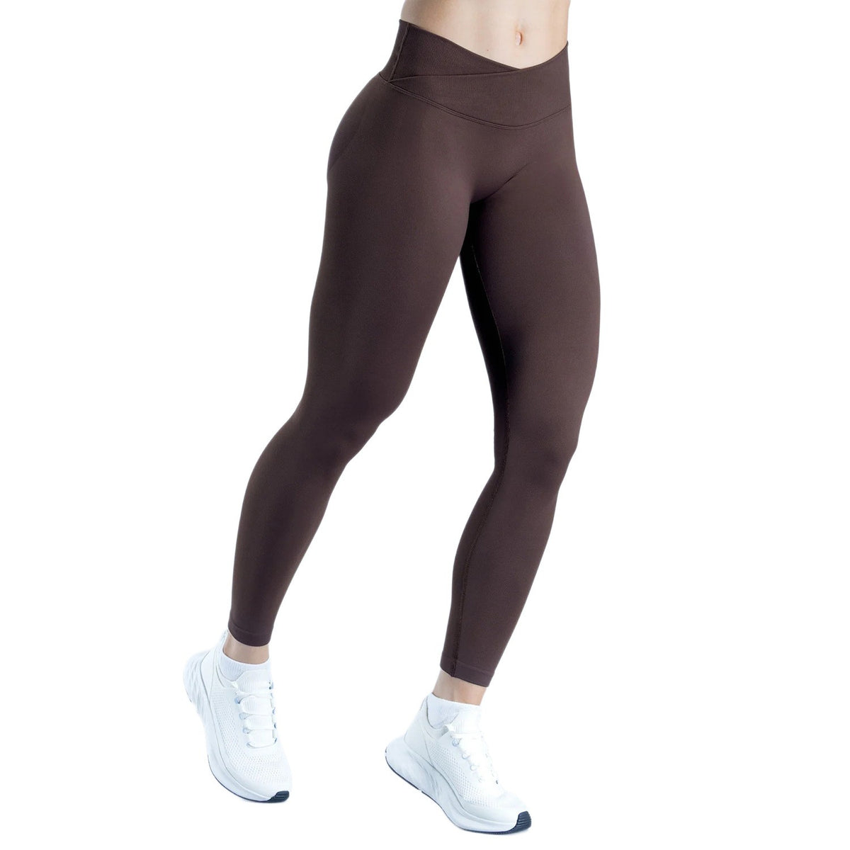 Seamless Crossover Waist Scrunch Butt Workout Leggings