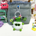 Fluffy Pompom Monster Bag Charm - White-G