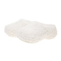 Fuzzy Teddy Platform Clog Slippers - White