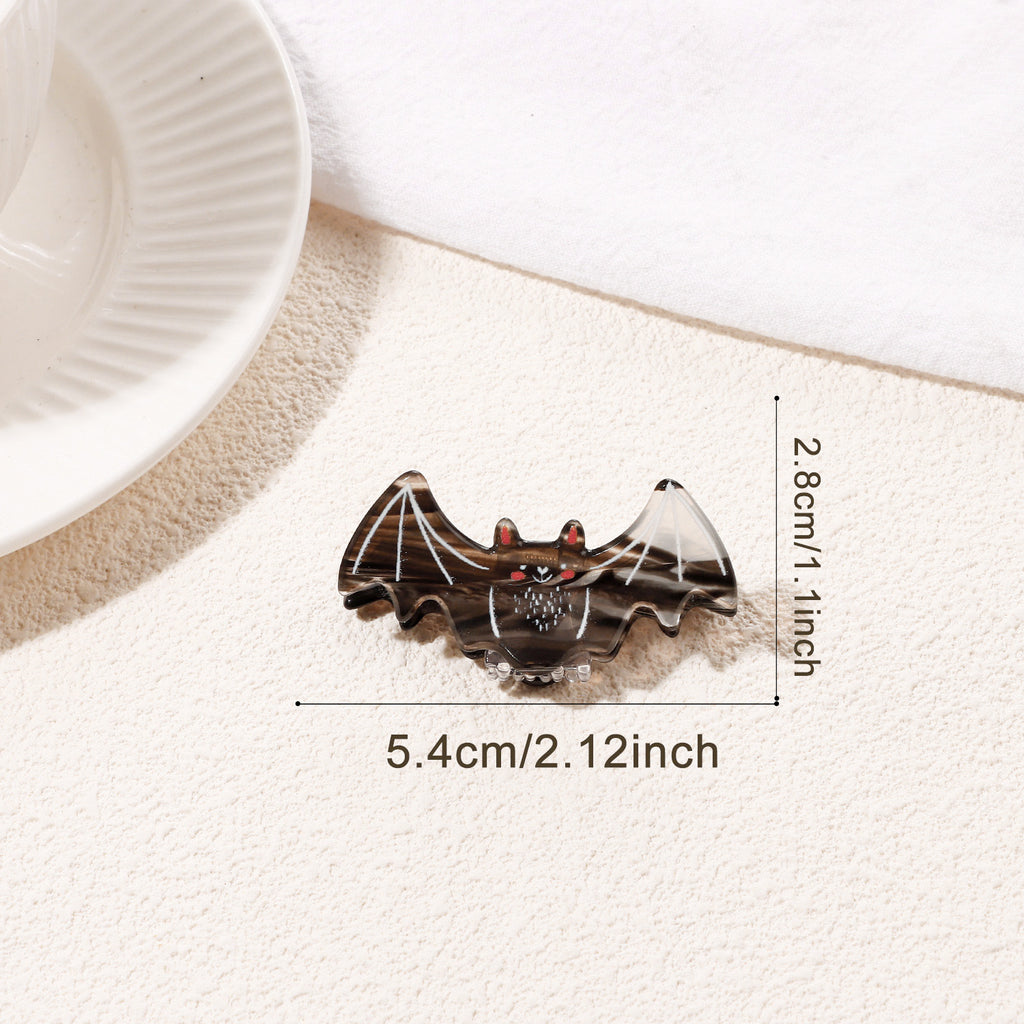Mini Halloween Hair Claw Clips with Spooky Shapes - Color_03