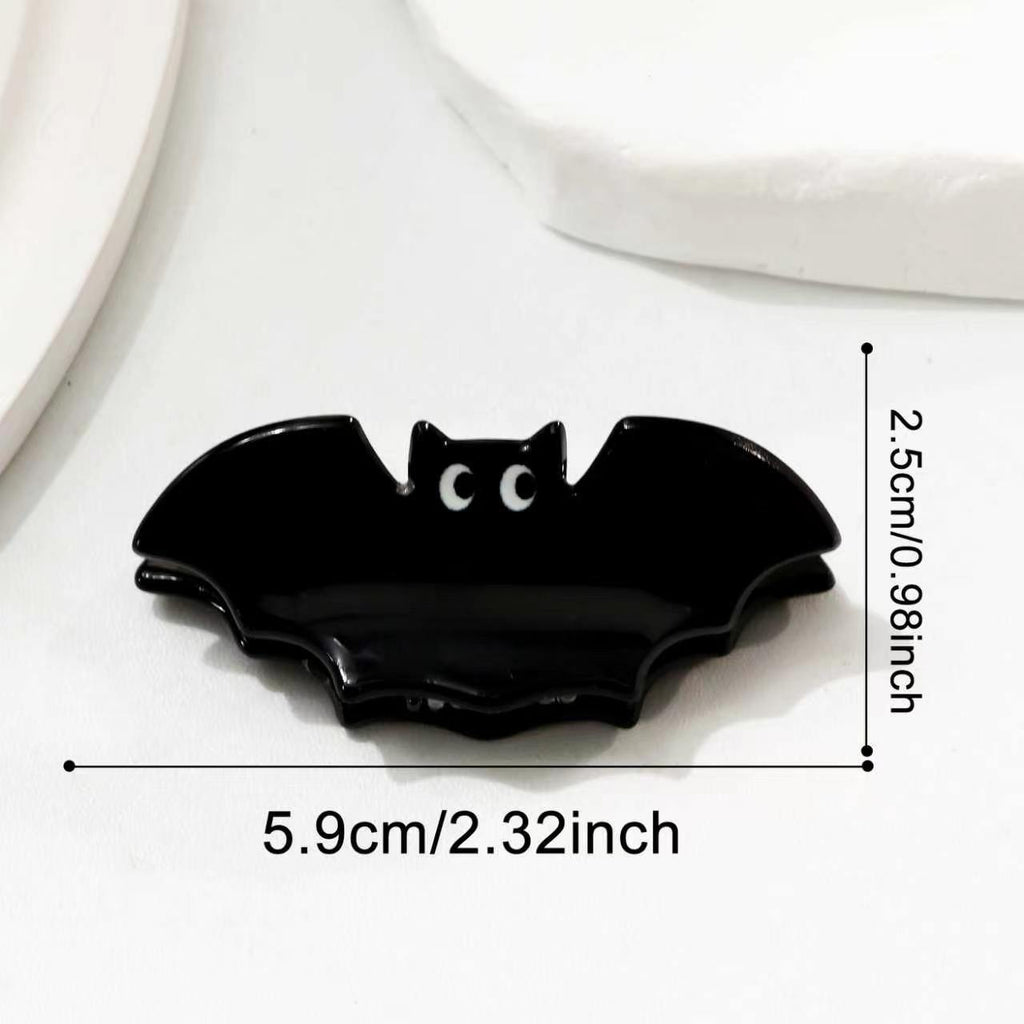 Mini Halloween Hair Claw Clips with Spooky Shapes - Color_05
