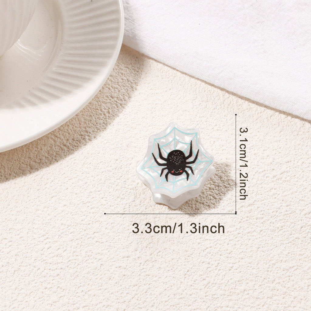 Mini Halloween Hair Claw Clips with Spooky Shapes - Color_06