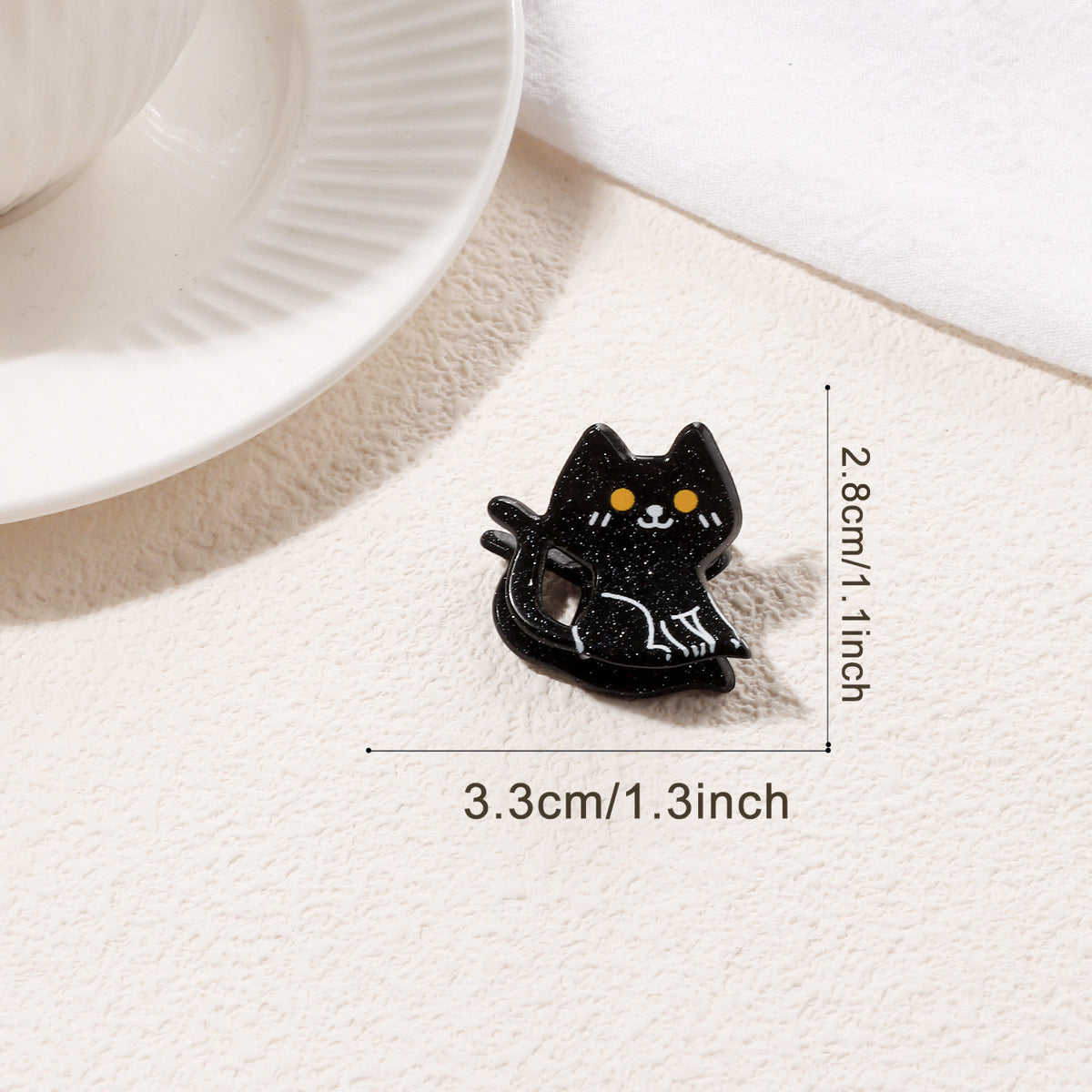 Mini Halloween Hair Claw Clips with Spooky Shapes - Color_11