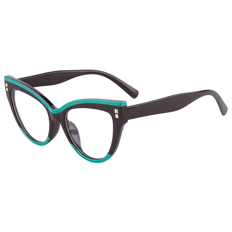 Two Tone Cat Eye Eyeglass Frames - Color_4