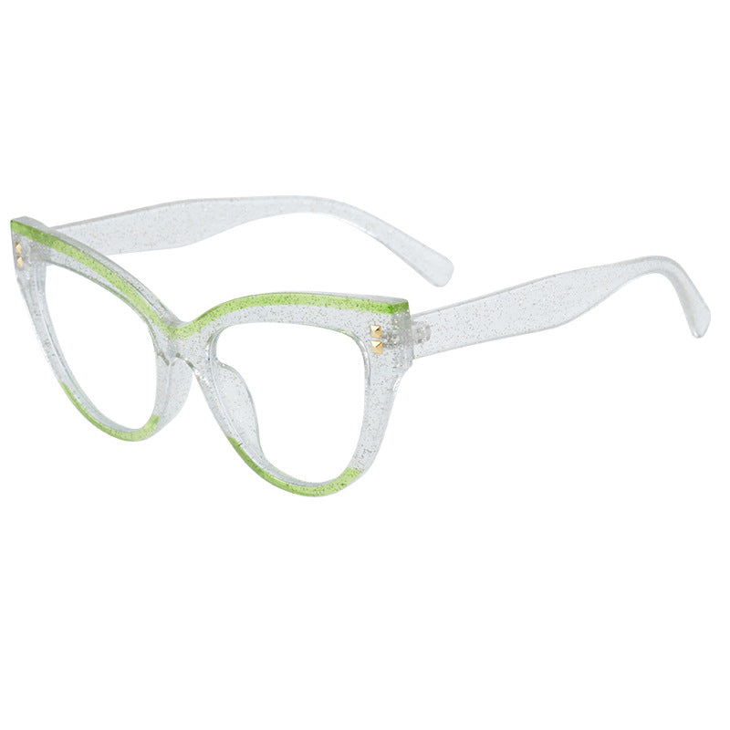 Two Tone Cat Eye Eyeglass Frames - Color_8