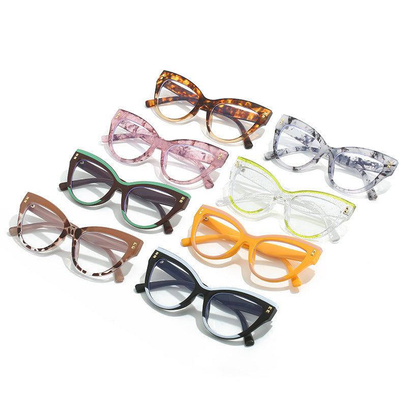Two Tone Cat Eye Eyeglass Frames