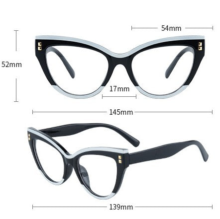 Two Tone Cat Eye Eyeglass Frames - view 2