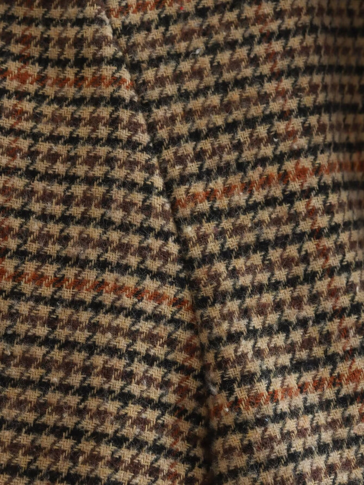 Houndstooth Double Breasted Longline Blazer - Brown - 8