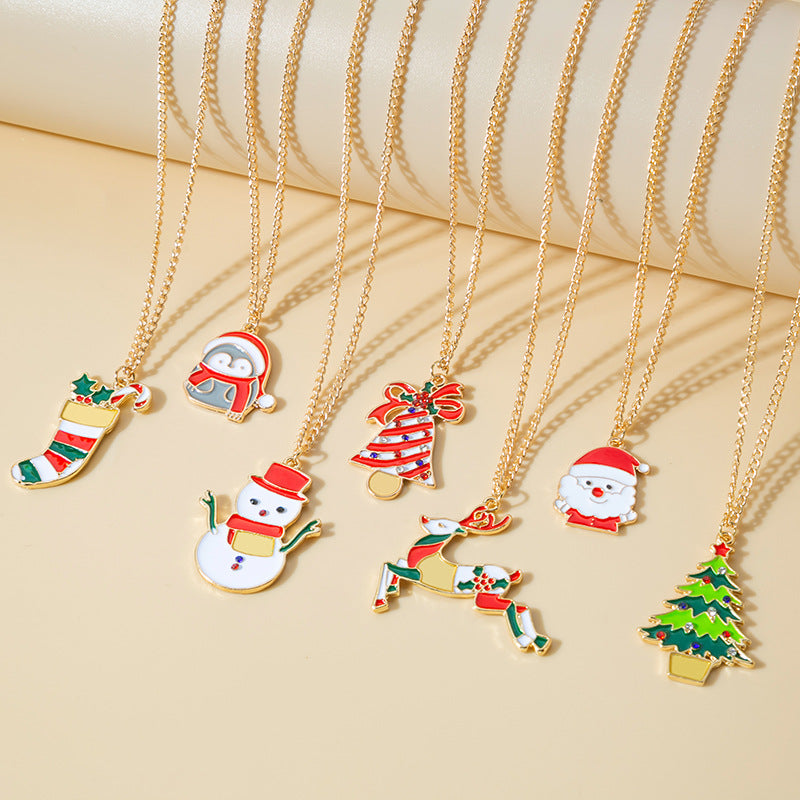 Enamel Holiday Charm Pendant Necklace - view 1