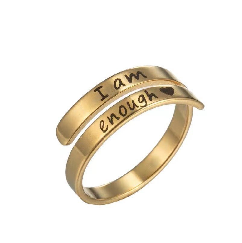 Inspirational Engraved Wrap Adjustable Ring - Color_02
