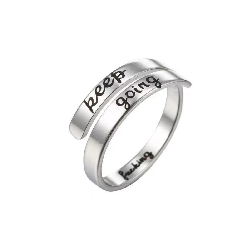 Inspirational Engraved Wrap Adjustable Ring - Color_03