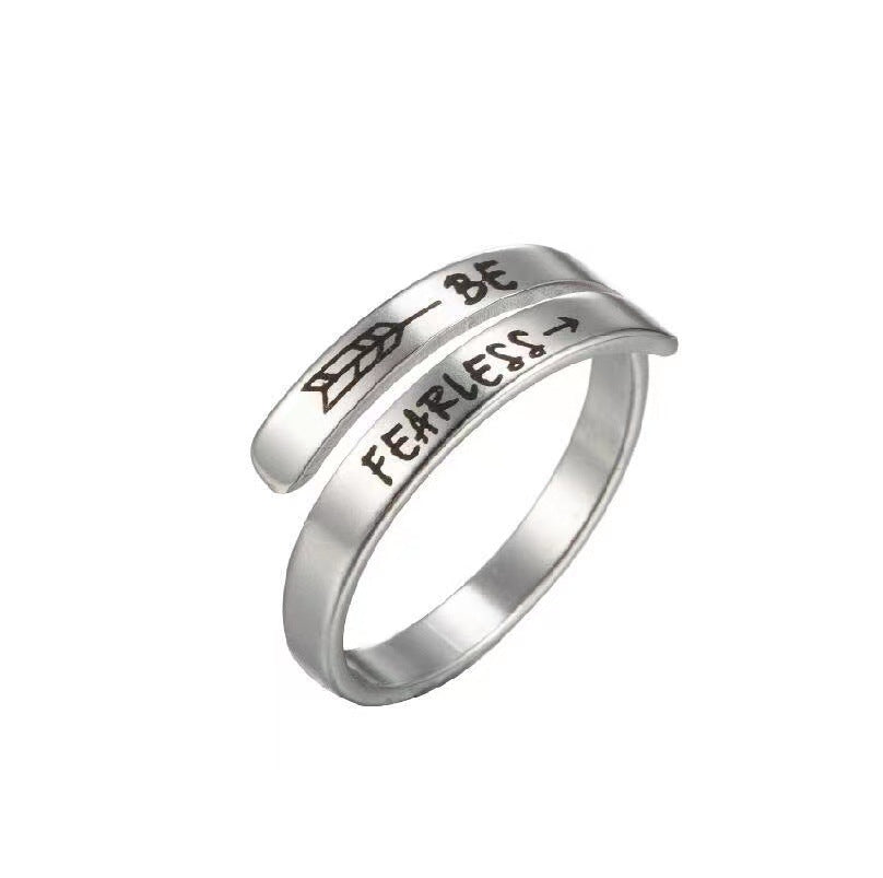 Inspirational Engraved Wrap Adjustable Ring - Color_07