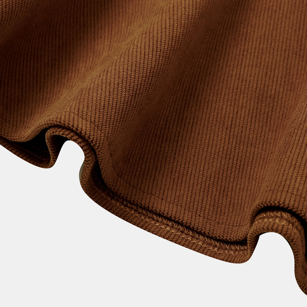 Corduroy Ruffle Hem Skater Mini Skirt - Brown - 2