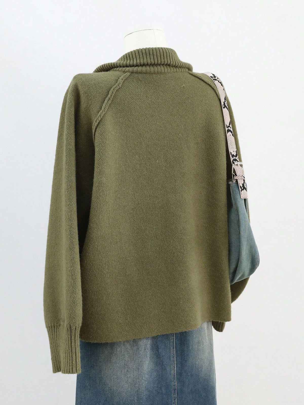 Stand Collar Zip Up Knit Cardigan - view 1
