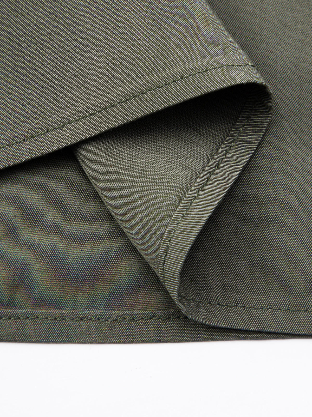 Gathered High Waist Maxi Skirt With Pockets - DkGreen - 3