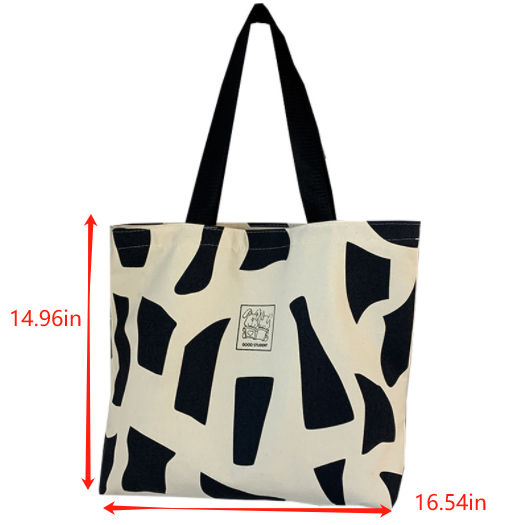 Abstract Print Canvas Shoulder Tote - view 2