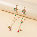 Long Chain Santa Charm Earrings - NO-1