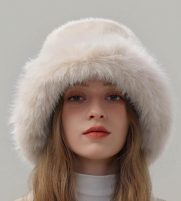 Fluffy Plush Winter Bucket Hat