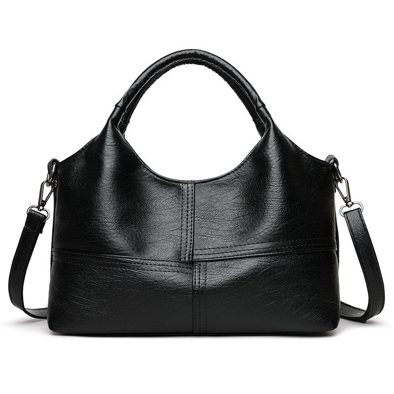 Vintage Patchwork Top Handle Bag with Crossbody Strap