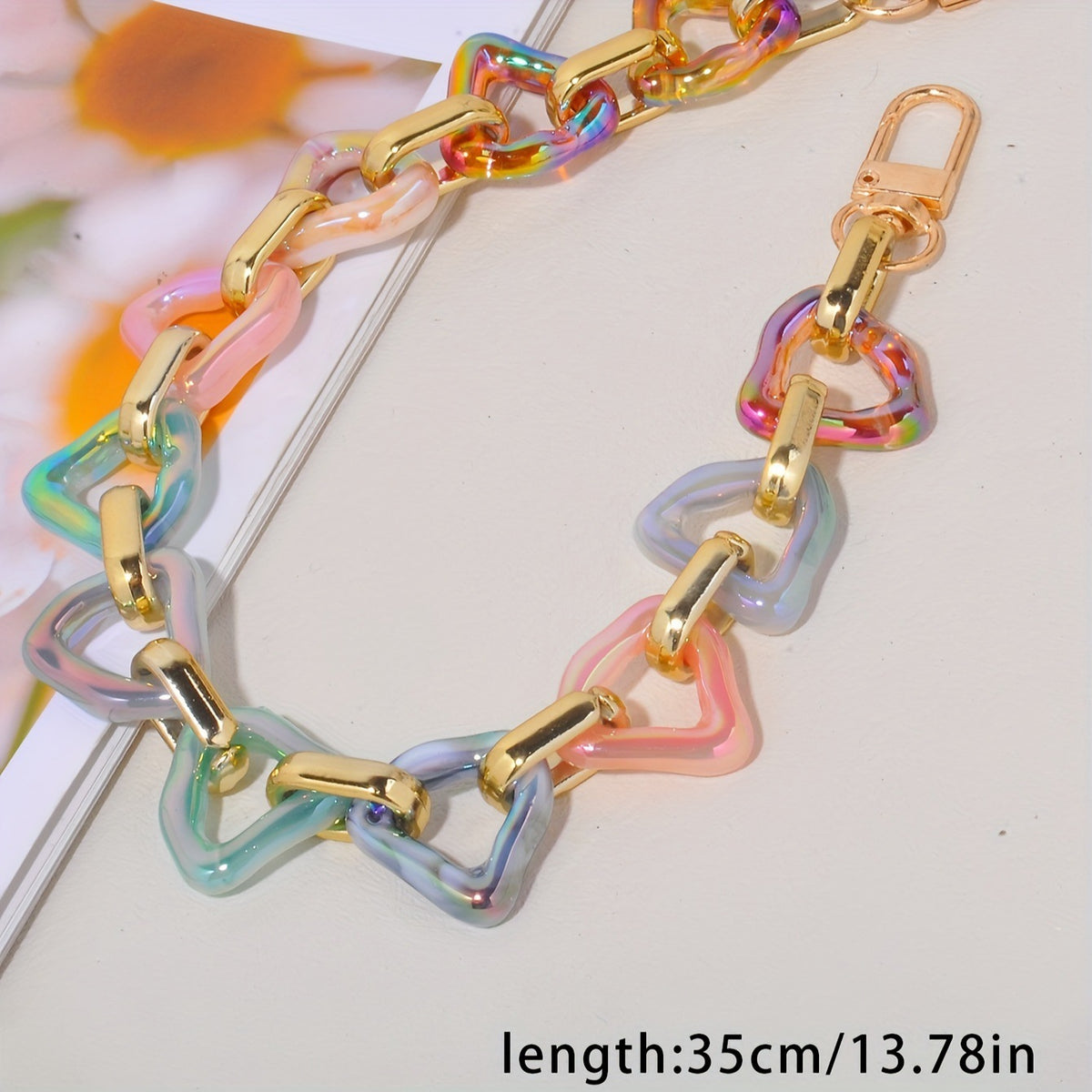 Chunky Acrylic Link Purse Charm Chain - Color_01