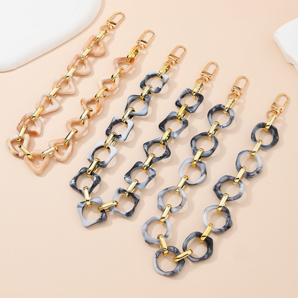 Chunky Acrylic Link Purse Charm Chain