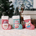 Mini Christmas Stocking Treat Bag with Fluffy Cuff