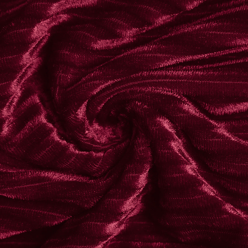 Ribbed Velvet Ruffle Hem Mini Dress