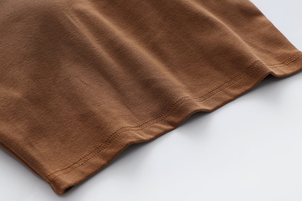 Crisscross Back Cropped Cami With Bra Cups - Caramel - 7