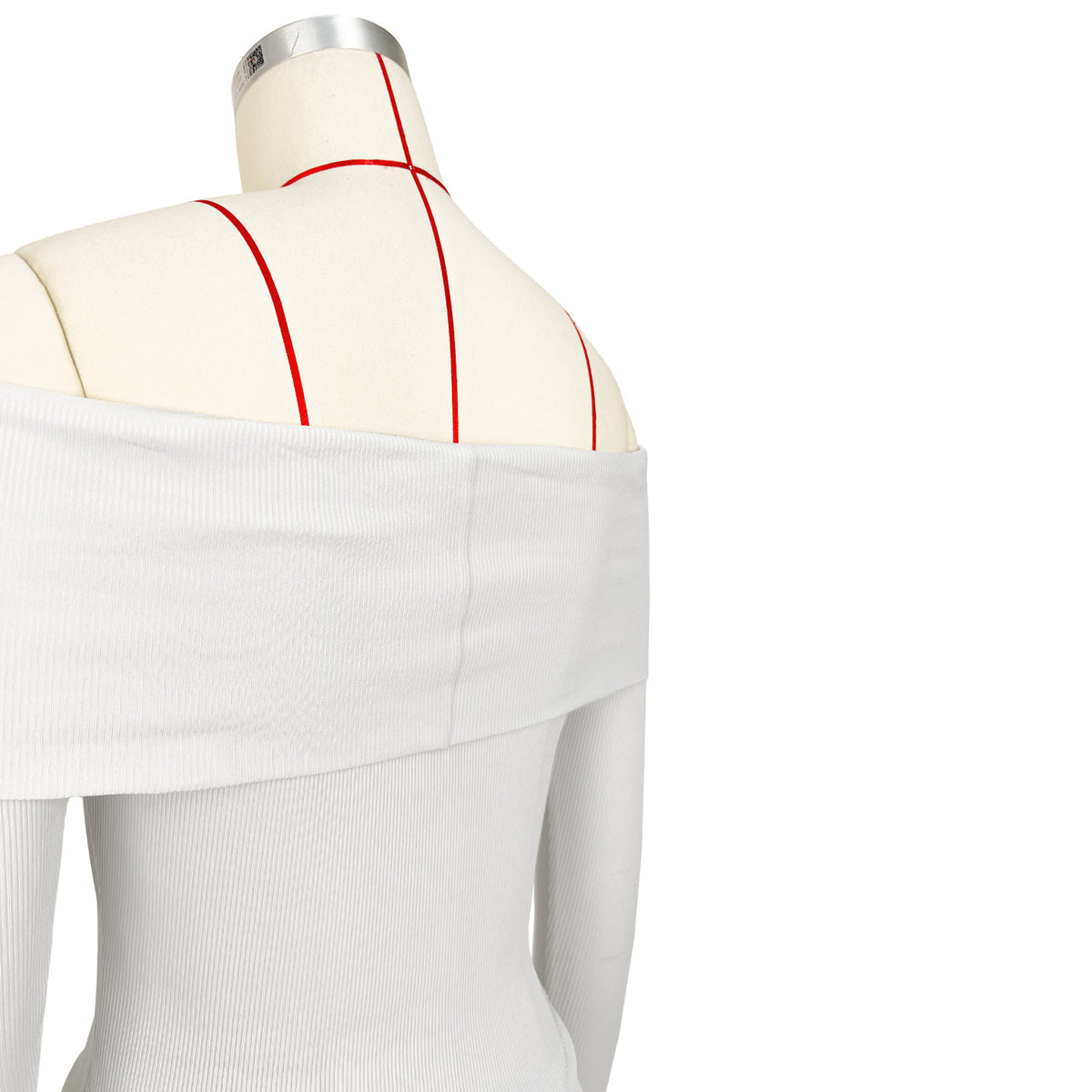 Off Shoulder Asymmetric Top and Flare Pant Set - White - 5